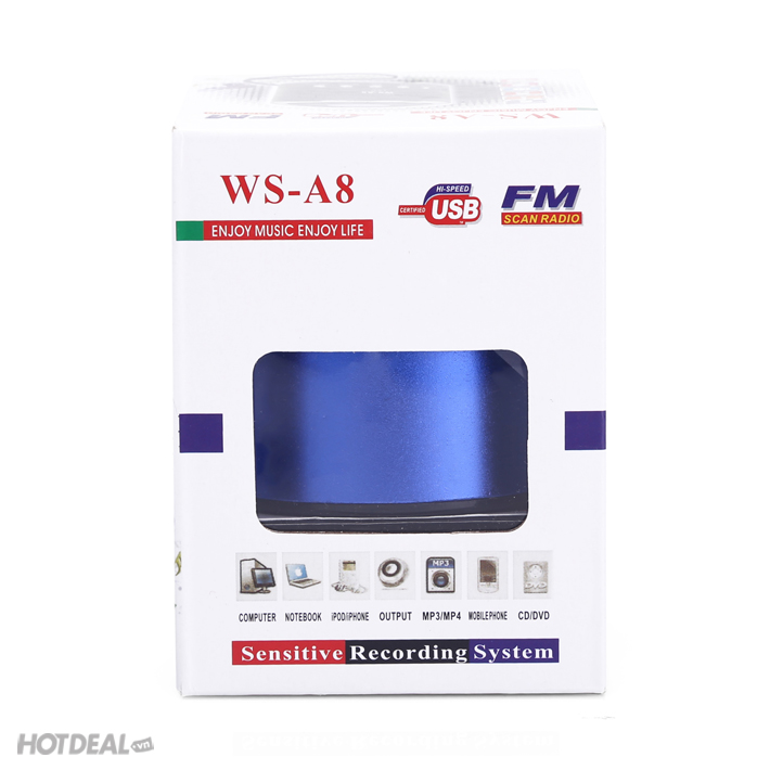 Loa USB + Thẻ Nhớ 5 Trong 1 WS-A8